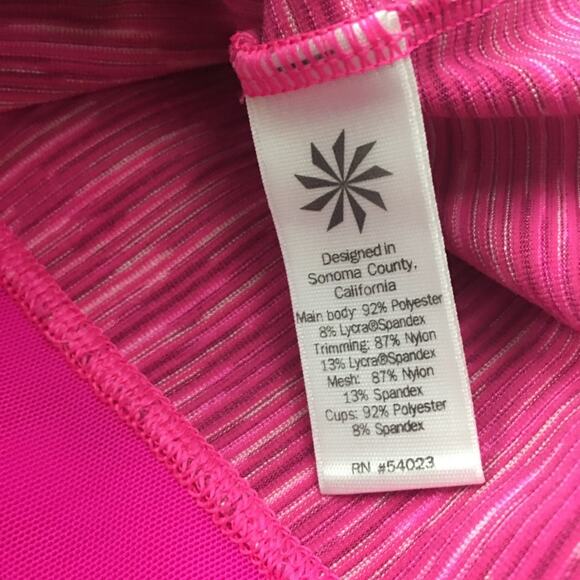 Athleta pink racerback mesh tank top Sz XS - Picture 6 of 7